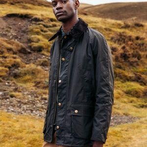 Barbour Ashby Wax Jacket in Olive